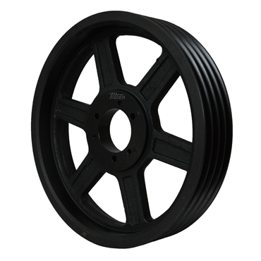 Cast Iron B Belt Cross 11 in OD 4 Grooves Sheave